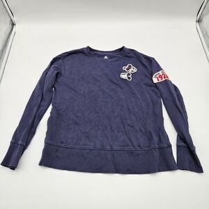 Disney Womens Sweatshirt Mickey & Minnie Embroidered‎ Love Since 1928 Medium